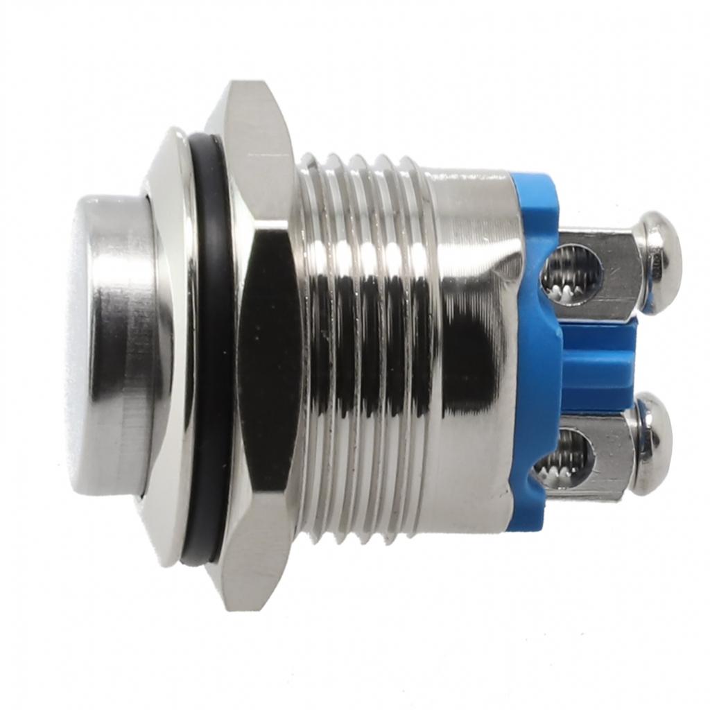 12 В 16 мм металлическая водонепроницаемая кнопка мгновенного действия NO переключатель пуск латунь