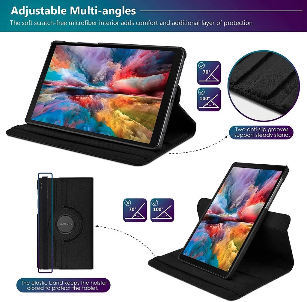 Поворотный чехол на 360° для планшета Samsung Galaxy Tab A8 10.5 Galaxy Tab S10 S9 FE 10.9 S7 S8 A7 S6 Lite 10.4 A9 Plus 11 8.7 12.4Обложка