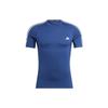 Мужская тренировочная футболка Techfit с 3 полосками, темно-синяя IC2166