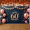 Фон для празднования 60-летия Треугольный гирлянда-флажки 60-летие Дисплей Роскошный фон для дня рождения Розовые акценты в виде сердечек