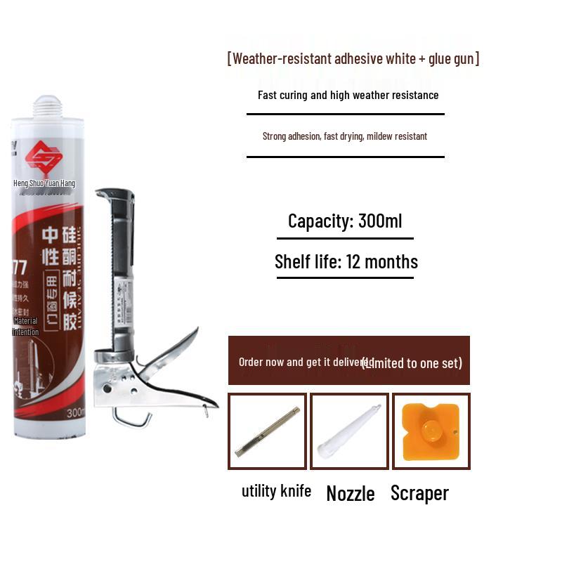 Weather-Resistant Black Silicone Sealant for Doors and Windows