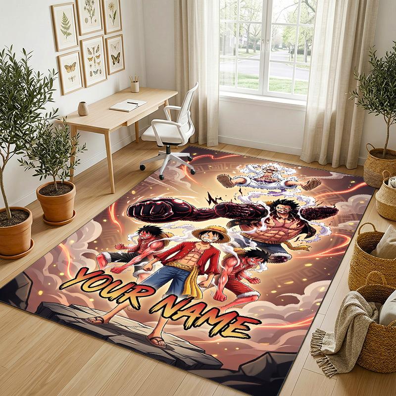 Personalized Crystal Velvet Carpet,One Piece Custom Printed Name, Plush Area Rug For Home Indoor Decor