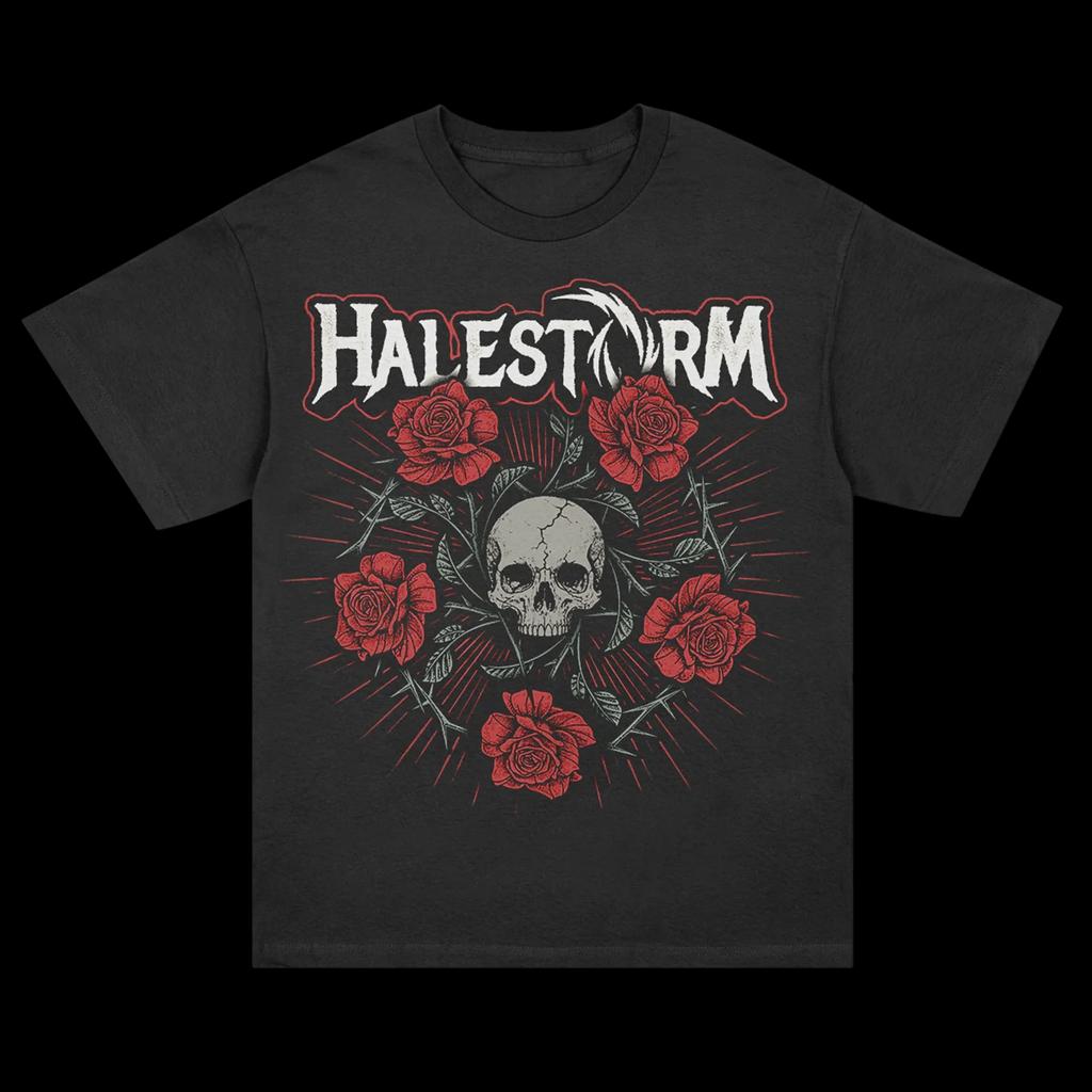 Halestorm The Neverest Tour 2025 Дата Унисекс и Женская Футболка Полный Размер S4XL Подарок Фаната Повседневная Мода Ежедневная Одежда