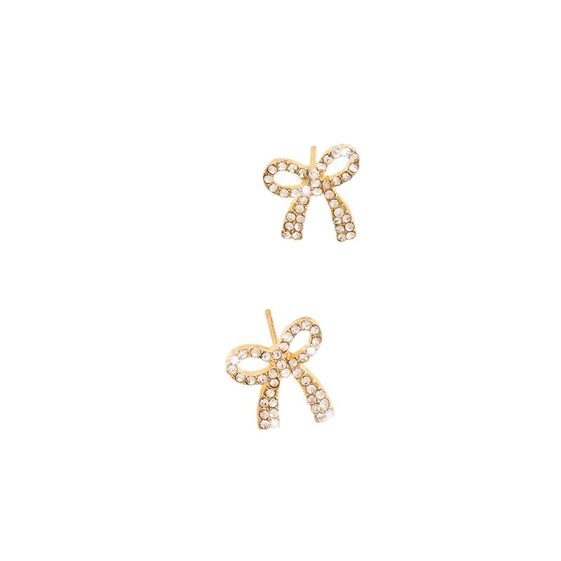 S925 Exquisite Full Diamond Cross Earrings - Simple, Luxurious Silver Needle for Women