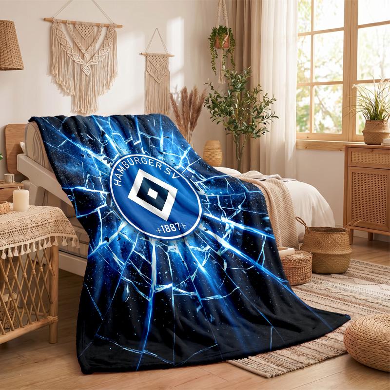 Hamburger SV Football Print Flannel Blanket Soft Warm Sofa Bed Throw Blanket For Home Office Bedroom