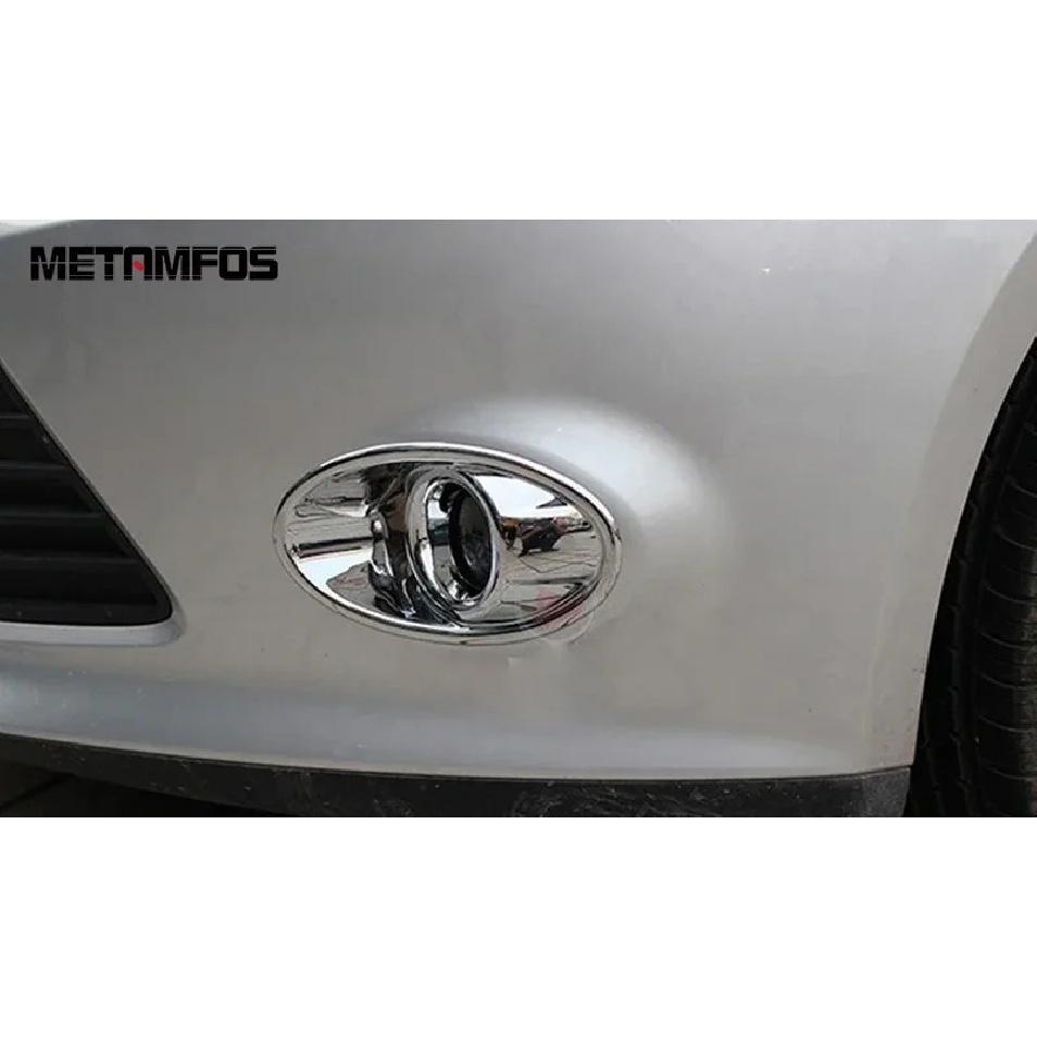 For Ford Focus 3 2011 2012 2013 Chrome Front Fog Light Lamp Cover Trim Foglight Frame Protector Exterior Accessories Car Styling