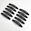 10pcs of simple black hair clips for women, ideal for fixing bangs and backcombing.