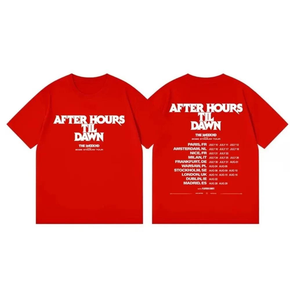 Hottest Fashion Hop Short Sleeve T-Shirt, The Weeknd After Hours Til Dawn 2026 Tour Merch T-Shirt, Unisex Casual Pure T-Shirt