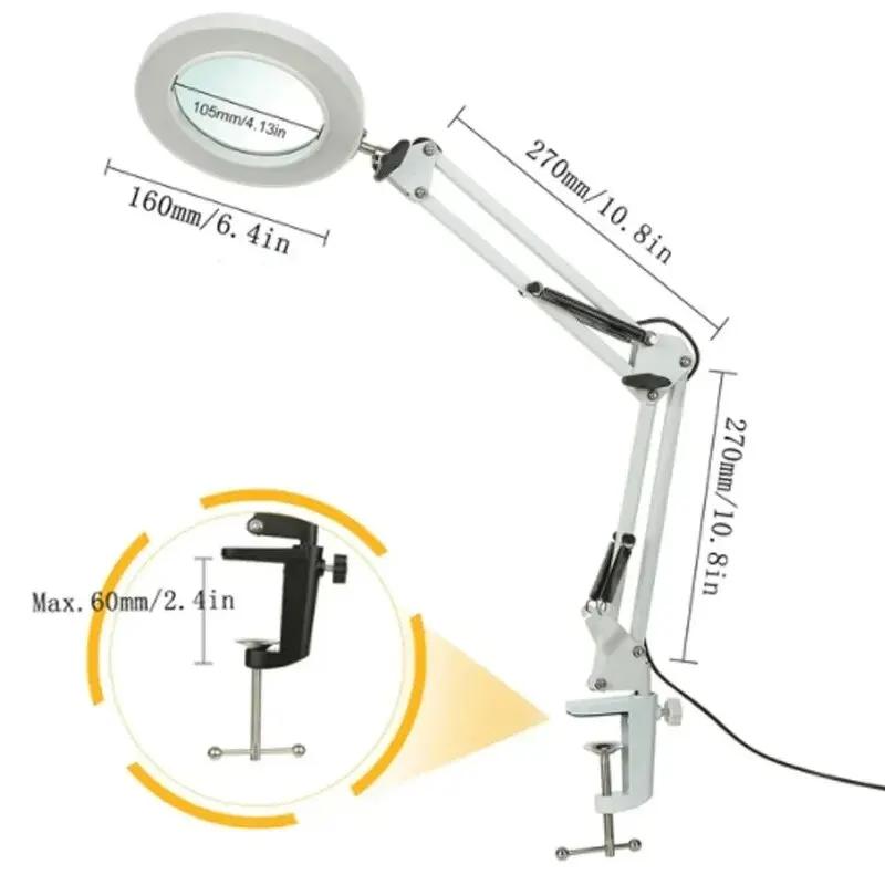 Ремонт паяльника/настольная лампа/уход за кожей Beauty72LED 8X/10X НОВАЯ лупа с подсветкой USB 3 цвета светодиодная увеличительная линза