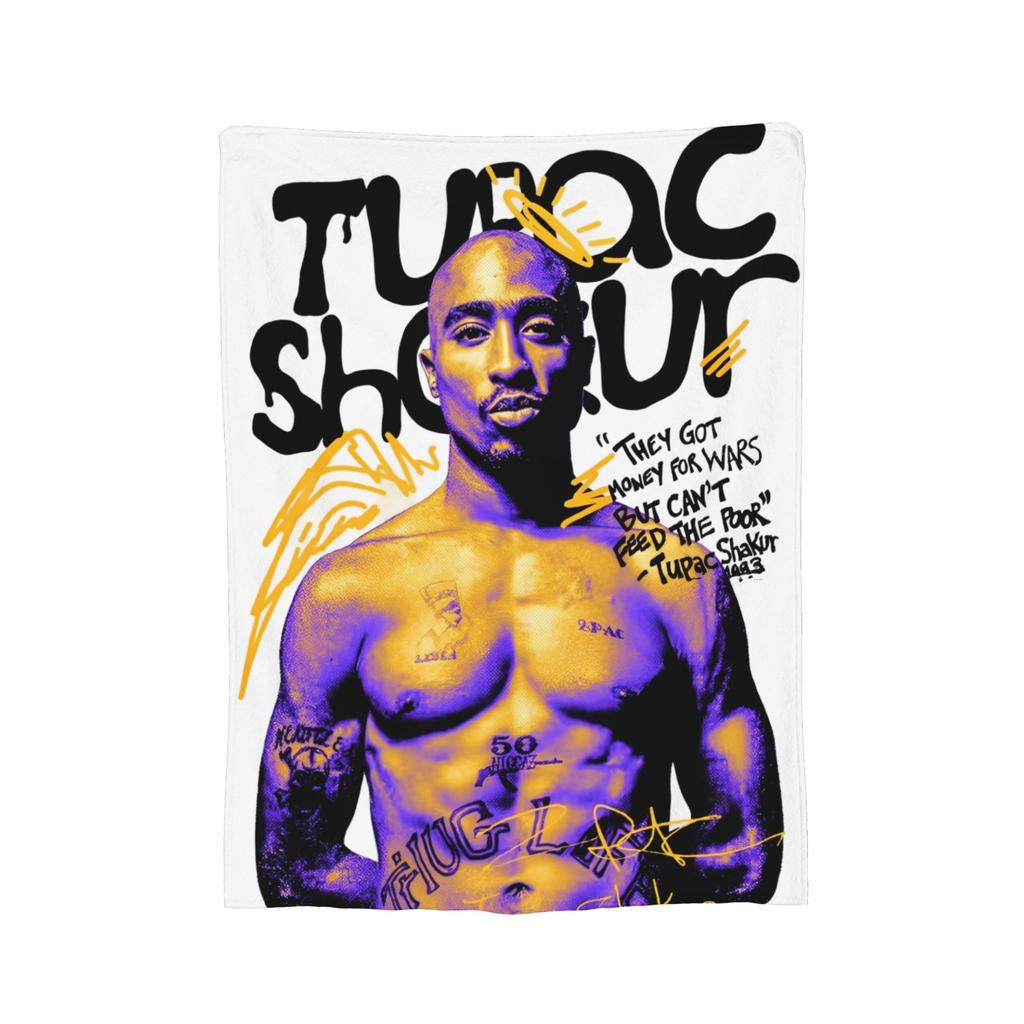 Poetic Justice Flannel Blankets Tupac 2pac Hip Hop Singer Fashion Throw Blanket for Home Rug Piece,