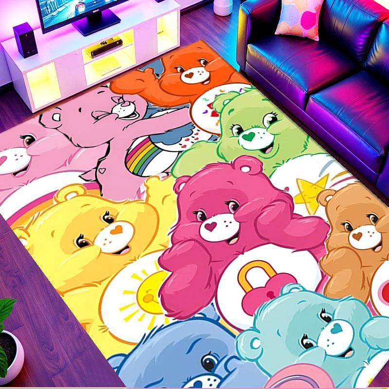 Care Bears Print Rug, Washable Floor Carpet, For Entryway Dorm Laundry Room Office Study, Home Decor Birthday Christmas Gift