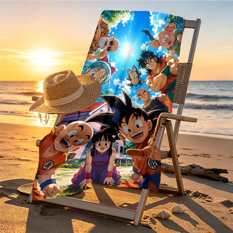 DRAGON BALL Print Beach Towel Design, Soft, Lightweight. for Home Bathroom, Spa, Pool, Yoga, Surfing, Camping, Gift for Family, Friend