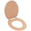 VidaXL Toilet Seat with Lid MDF Bamboo Design