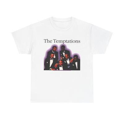 Футболка The Temptations Обложка CD Винтажная Графика Концерта Унисекс Тяжелый Хлопок Футболка Унисекс