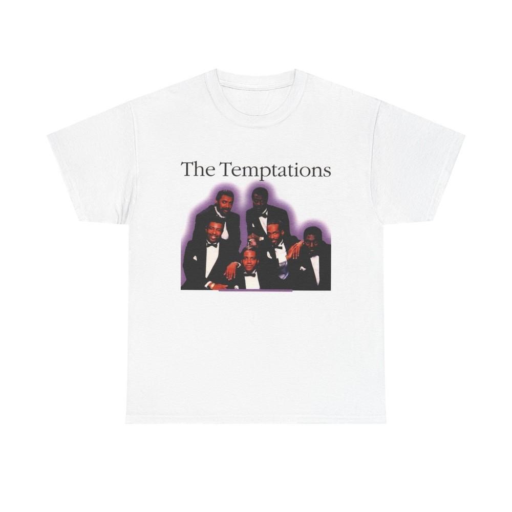 Футболка The Temptations Обложка CD Винтажная Графика Концерта Унисекс Тяжелый Хлопок Футболка Унисекс