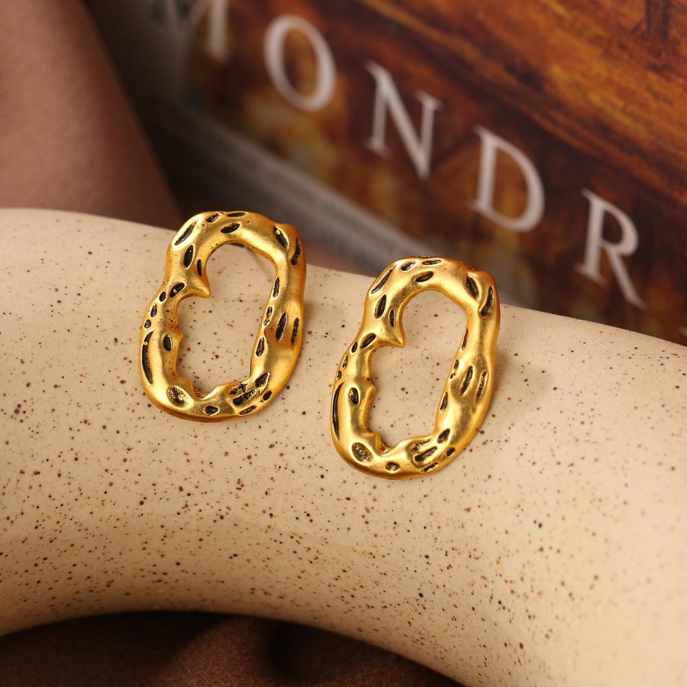 Простые и креативные ретро-круглые C-образные геометрические серьги, женские индивидуальные геометрические серьги для девочек