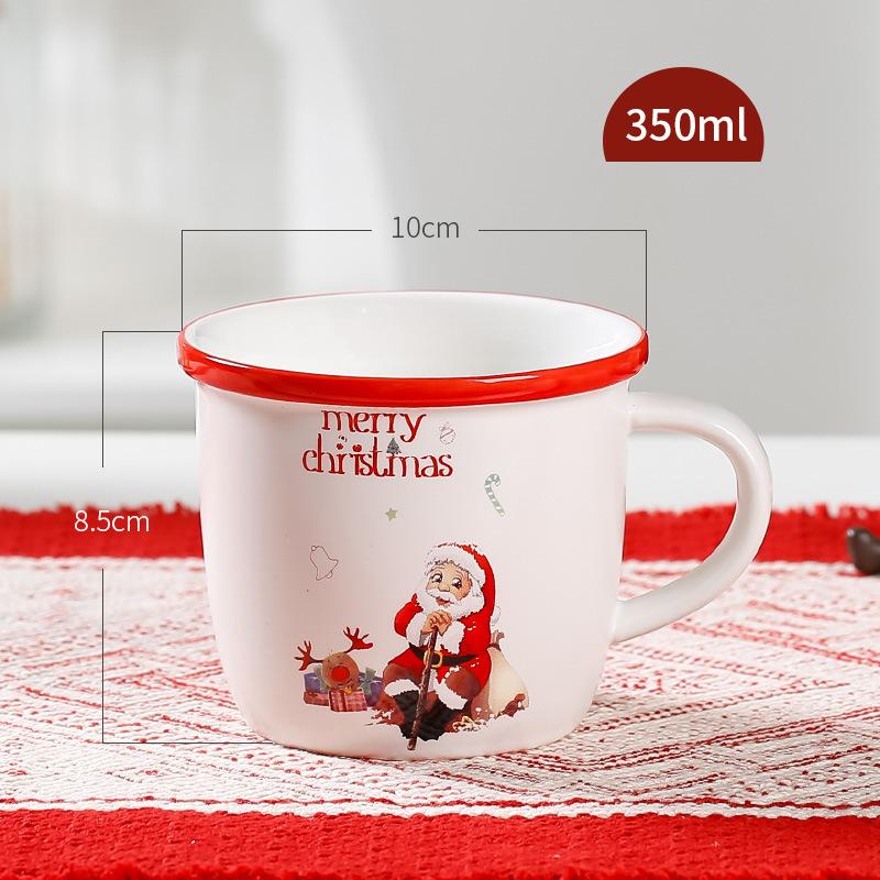 Милая мультяшная рождественская керамическая чашка кофейная кружка Санта-Кружка креативная чашка для воды