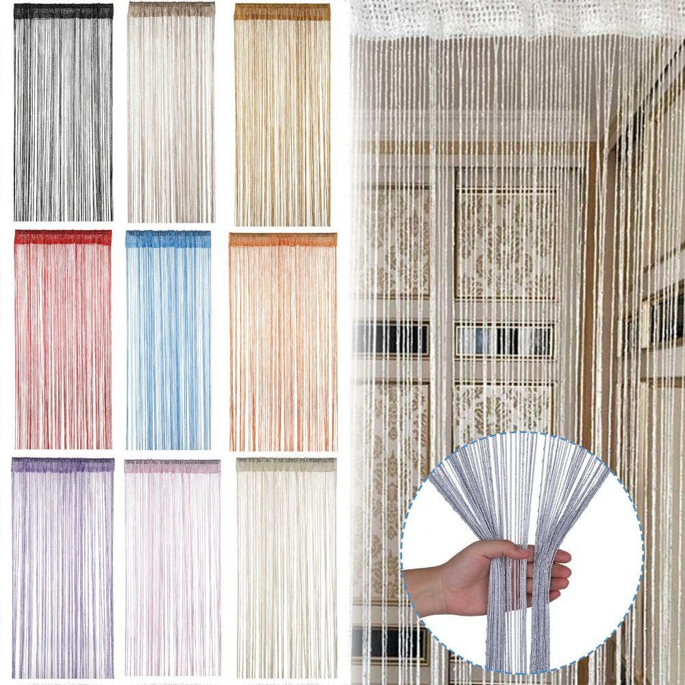 Room Divider Net Door Fly Screen Glitter String Curtain Screen Panel Hanging Beaded Curtains