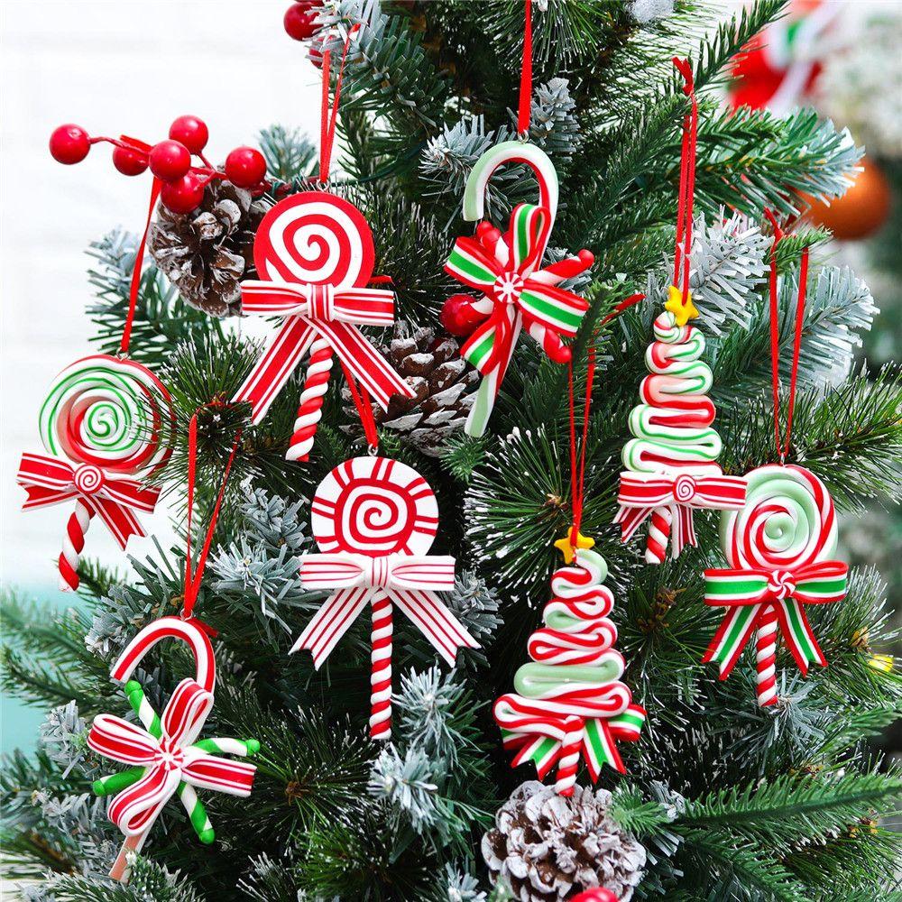Decor Fake Candy Canes Candy Cane Hanging Decorations Lollipop Ornament Christmas Candy Ornaments