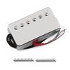 FLEOR Alnico5 Guitar Humbucker Gold Neck Chrome LP Guitar Pickup Parts Pickup, 4-Wire 7-8K Pickup, Fit, Style,
