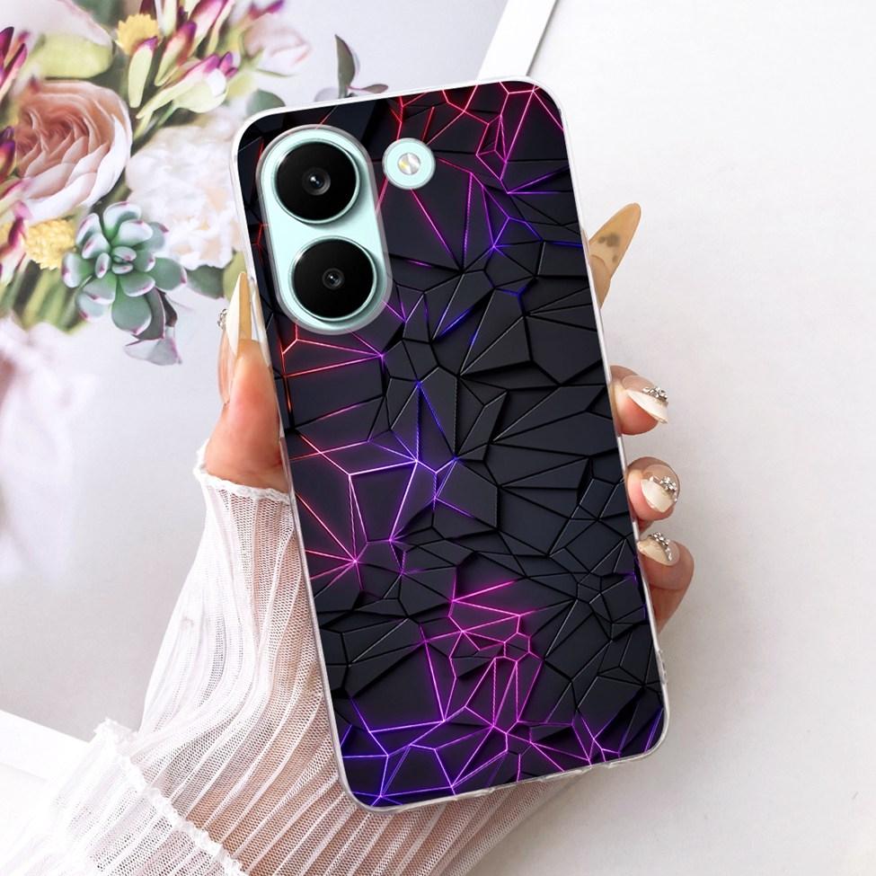 6.59'' Чехол для Xiaomi Poco X8 Pro 5G Чехол Прозрачный Модные Цветы Милый Кот Крутой Расписной Мягкий Корпус 2511FPC34G