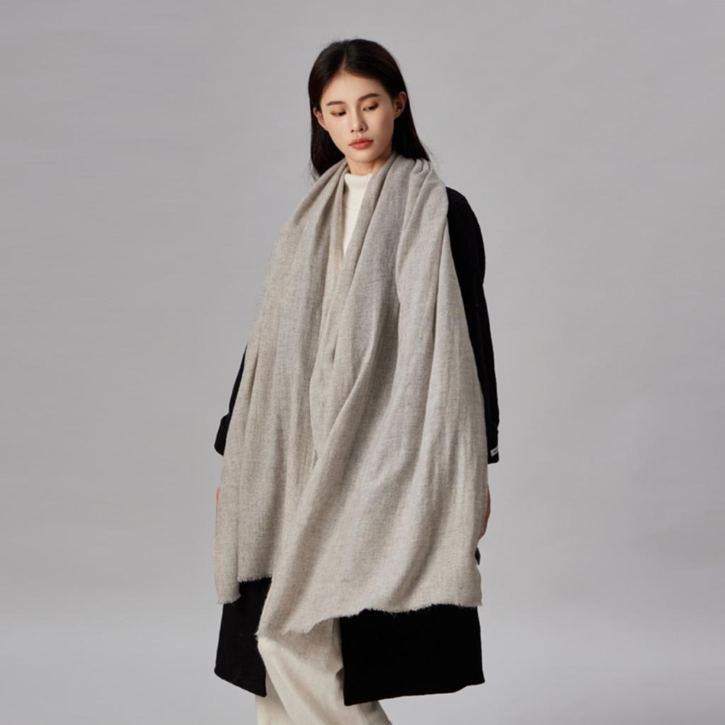 Шарф из 100% шерсти Весенне-осенний женский высококачественный новый однотонный шелковый шарф литературный и ретро шаль женский шарф