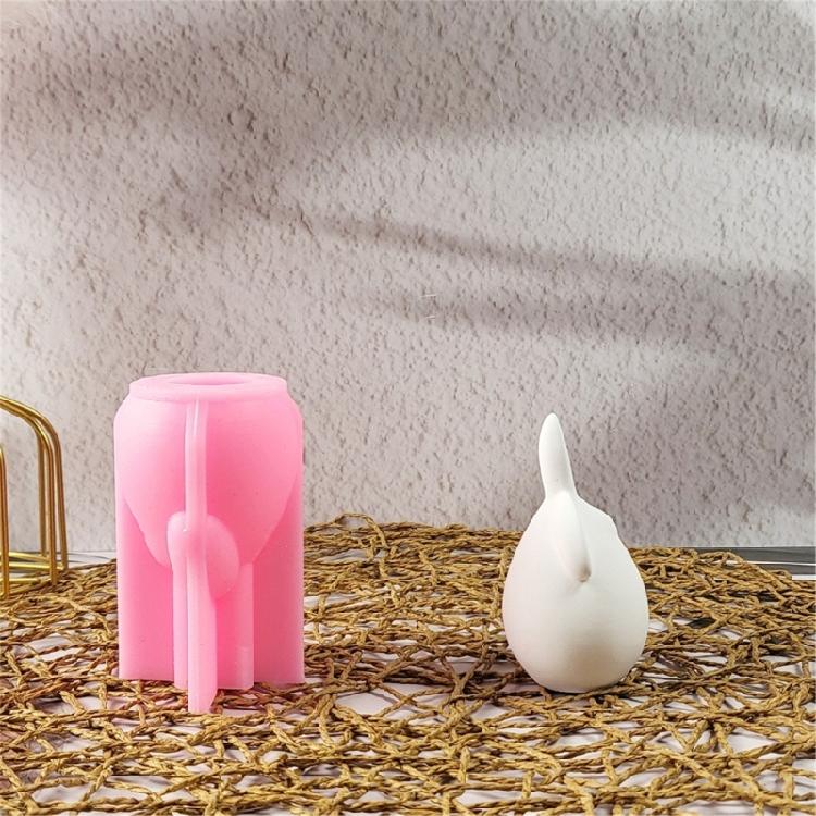 Прекрасные формы для свечей в виде животных 3D кролики силиконовые формы формы для орнаментов литьевые формы товары для рукоделия для украшения дома