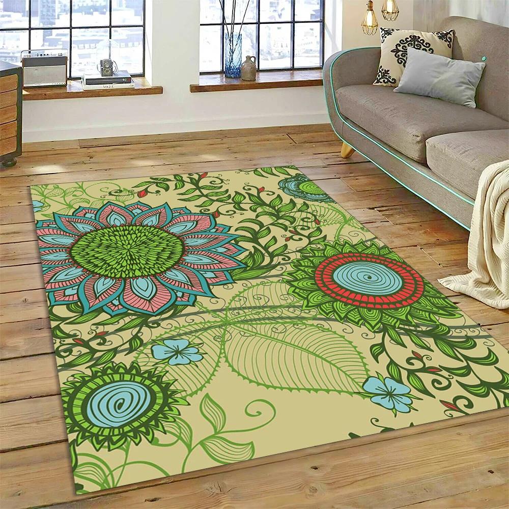 Bohemia Meditation Mandala Flower Carpet Rug for Home Living Room Bedroom Sofa Doormat Deco Mat