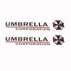 1 пара автомобильных зеркал заднего вида Umbrella Corporation, светоотражающие наклейки, украшение