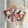 Shawl Fake Collars for Women Detachable Lapel Shirt Bowknots Scarf Girls Summer Dress False Collar Neckwear Cape Corbatas