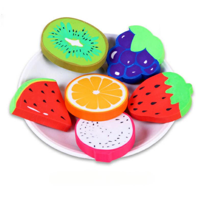 4/12/20 шт. Милый ластик с изображением фруктов, канцелярские принадлежности для студентов, креативный модный ластик