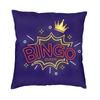Nordic Style Bingo Queen Bingo Player Paper Game Cushion Covers xcm Velvet Pillow Case Car Square Pillowcase Home Decorative