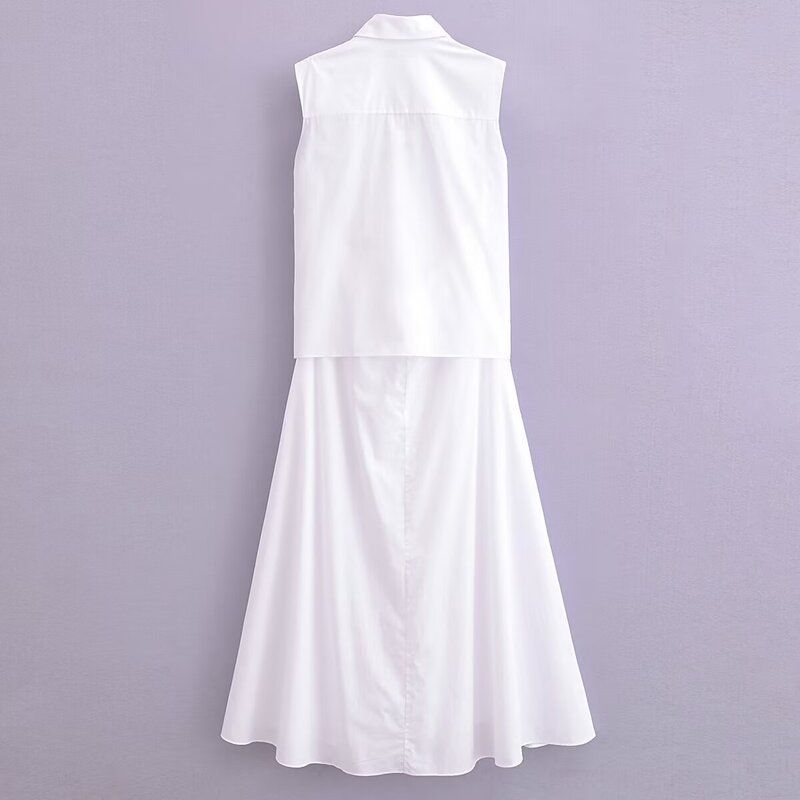 Fashion Style 2024 Spring New Arrival Women's Stylish Tied Poplin Shirt Style Dress 2766924 250