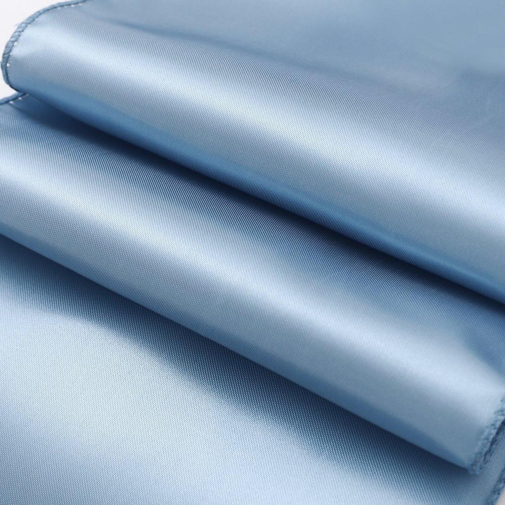 Скатерть-дорожка из сатина высокой плотности для свадеб и банкетов - Однотонная полиэстеровая декорация для стола