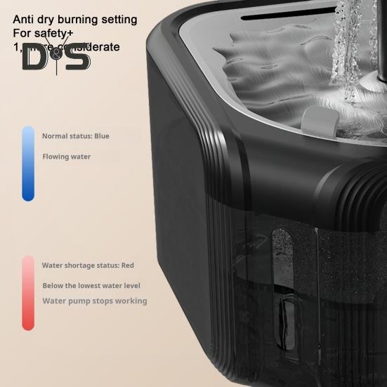 2.8L/95oz беспроводной фонтанчик для кошек ультра-тихий автоматический диспенсер для воды для собак с датчиком движения и крышкой из нержавеющей стали для