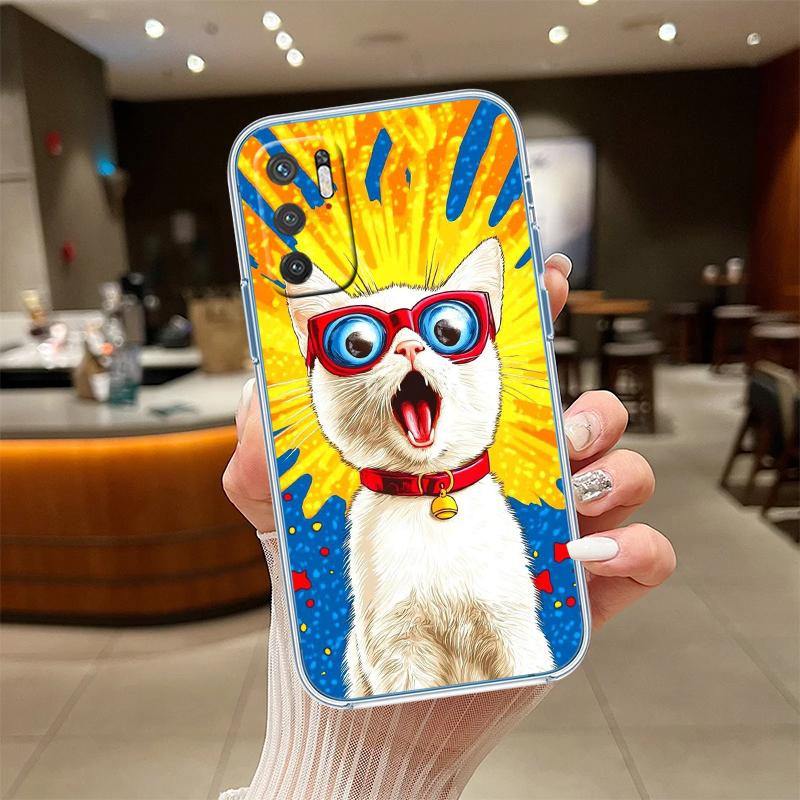 UP20 Cat Kitten Meow Transparent Phone Case for Samsung Galaxy A04 A04S A14 A23 A34 A54 M23 M33 M52 M53