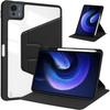 Чехол для Honor Magic Pad 3 с держателем для стилуса, 360° вращающийся, кожаный, акриловый, прозрачный, жесткий, с подставкой, для Honor Magicpad 3, 13,3"
