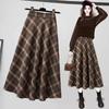 Autumn Women's High Waist Plaid Skirt