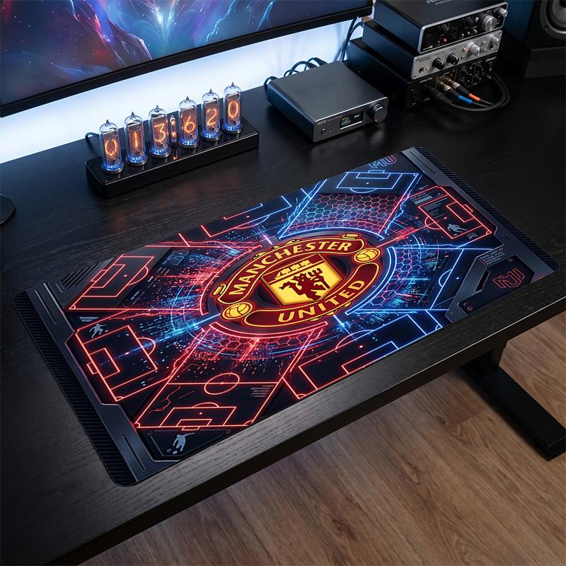 Большой игровой коврик для мыши Manchester United, нескользящий, мягкая резина, для офисного стола, ноутбука, компьютера, Декор