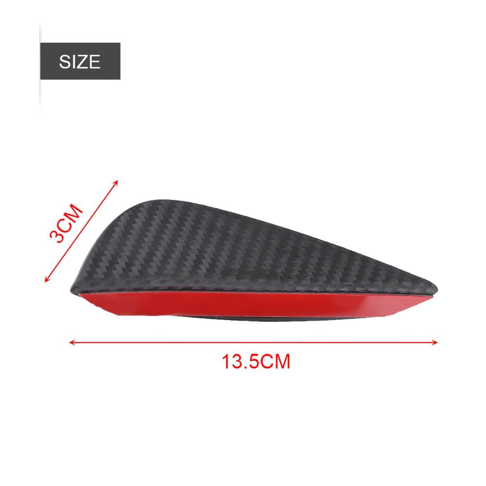 4PCS Carbon Fiber Finish Bumper Lip Spoiler ABS Front Bumper Fins Front Bumper Canards Auto Shop