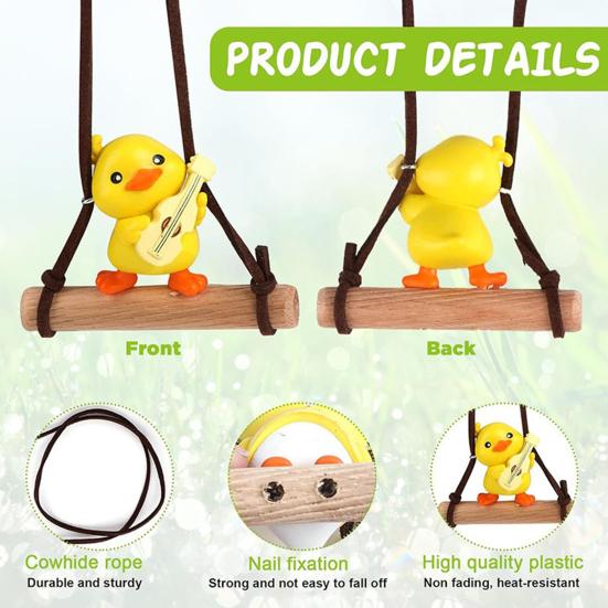 Подвеска в виде утки для автомобиля, симпатичное украшение для зеркала заднего вида, крутая качающаяся утка, многофункциональная сумка, талисман для дома и сада, подарки