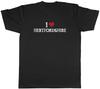 I Love Hertfordshire Unisexs TShirt Historic Countryside Cathedral Tee Gift