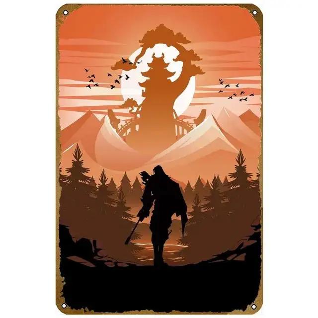 Vintage Video Game Metal Tin Signs Call of Duty Fantasy Wall Art Poster for Game Room Garage Man Cave Cafe Bars Pubs Decoration