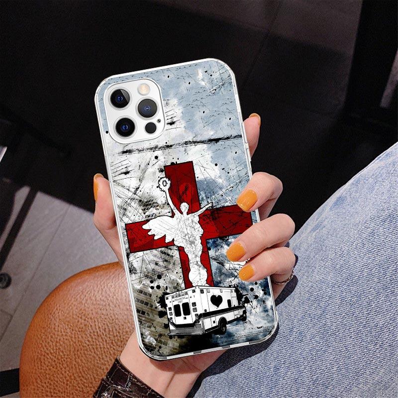 Медицинский спасательный чехол для телефона EMT EMS для iPhone 13 12 Mini 11 Pro Max XS XR X SE 7 8 Plus 5S 5 6S 6 Подарок Печатная крышка Fundas