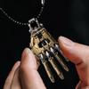 Steampunk Necklace Alloy Necklace with Mechanical Bionic Hand Pendant Robotic Jewelry Gift for Men Women Cyberpunk Enthusiasts