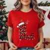 Christmas Alphabet Printed TShirt for Unisex Unisex Fashion Trendy Funny Casual Tops Santa Hat Reindeer Graphic Tshirt T Shirt