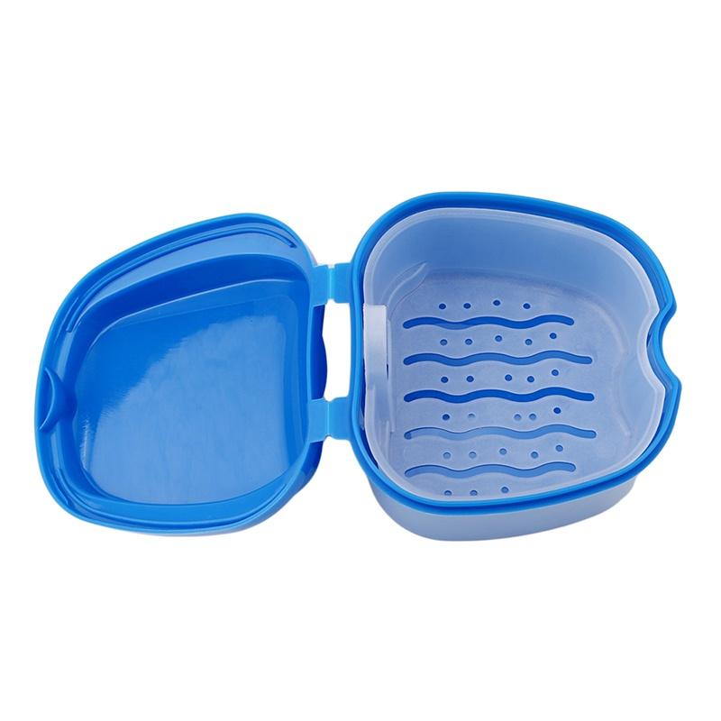 Яблоко Форма Зубной Протез Ванна Коробка Чехол Стоматологическая Коробка Для Хранения Искусственных Зубов С Подвесной Сеткой Контейнер Товары Для Дома