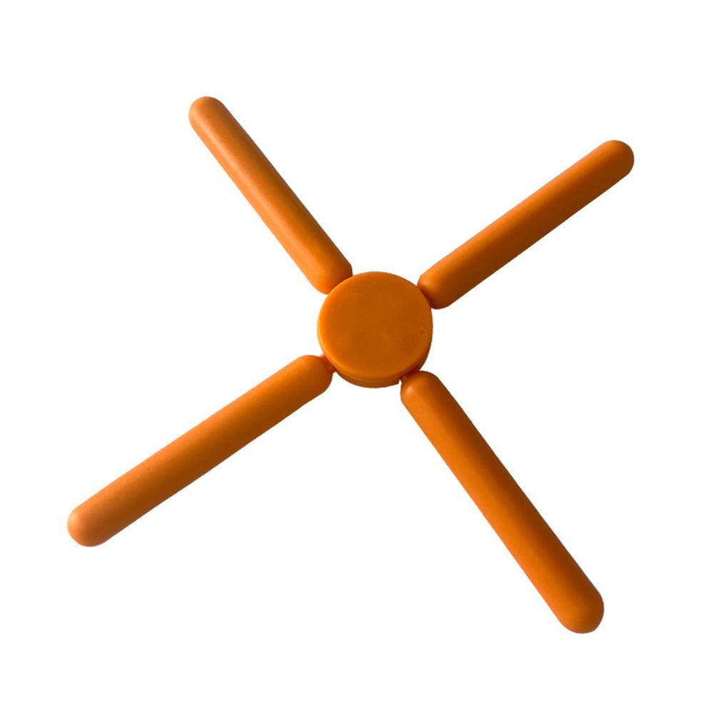 Складной силиконовый коврик для столовых приборов, крестообразный, изоляционный коврик для кастрюли, переносной коврик для чашки, кухонные принадлежности