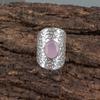 Pink Chalcedony Gemstone 925 Sterling Silver Handmade Jewelry Ring Gift For Mom RR-17-16