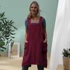 Yousheng Women Bib Apron X Shape Back Bandage Design Wide Strap Large Pocket Apron Dress Kitchen Cooking Cleaning Tools